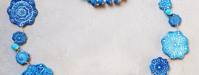 Long polymer clay necklace | By 2ou3choses.com