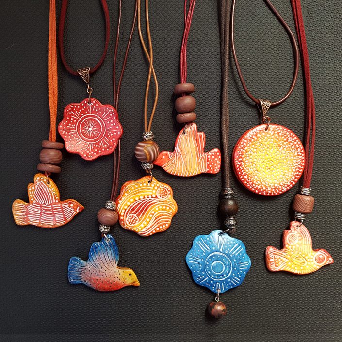 Pendants in polymer clay | By 2ou3choses.com Pendants in polymer clay | By 2ou3choses.com