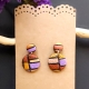 Boucles d'oreilles inspiration Mondrian
