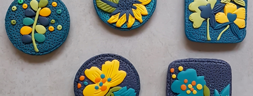 Perles fleurs colorées